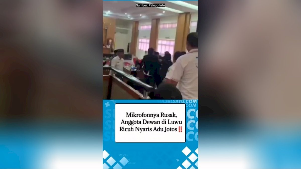 VIDEO:  Mikrofonnya Rusak, Anggota Dewan di Luwu Ricuh Nyaris Adu Jotos