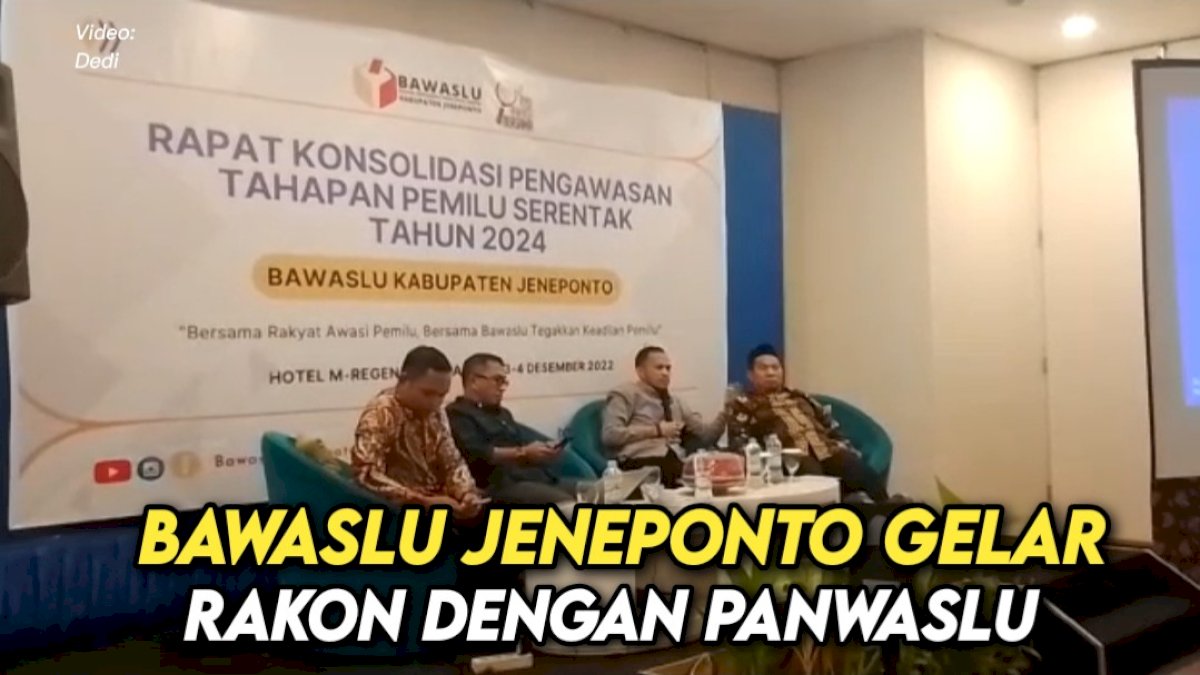 VIDEO: Bawaslu Jeneponto Gelar Rakon Dengan Panwaslu