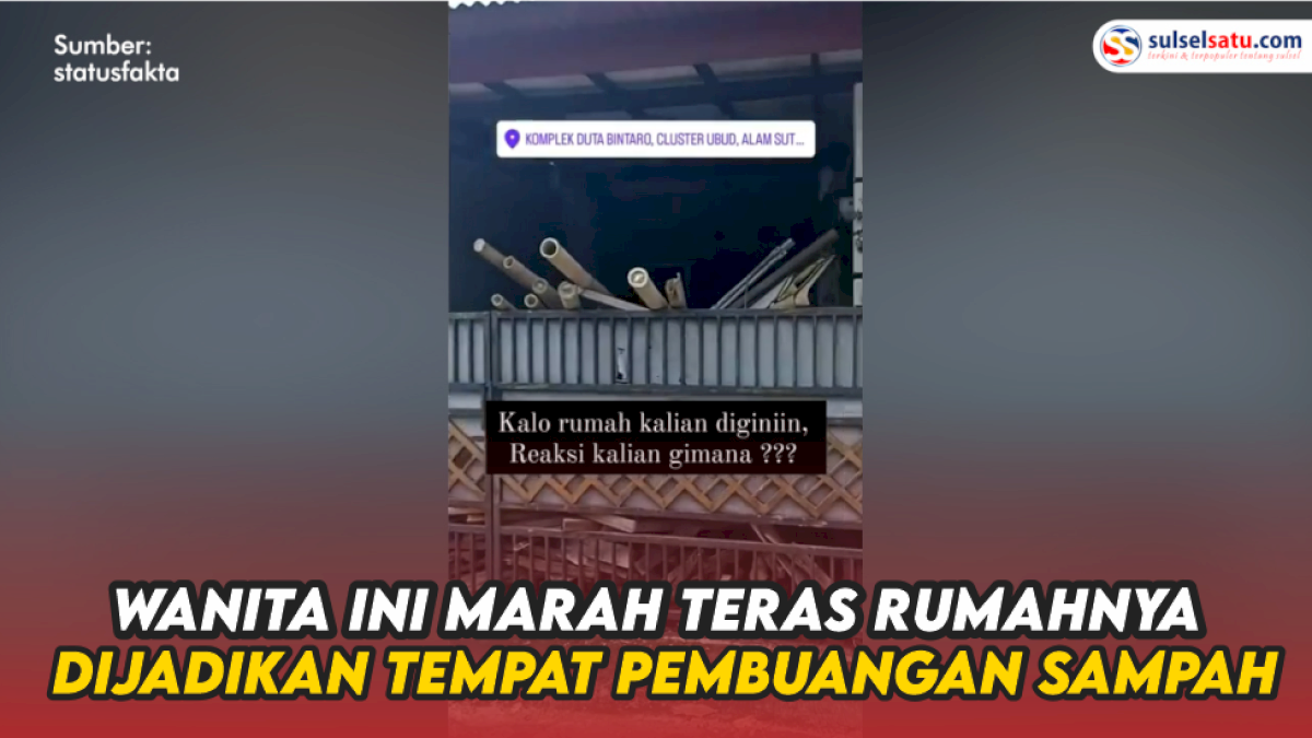 VIDEO: Wanita Ini Marah Teras Rumahnya Dijadikan Tempat Pembuangan Sampah