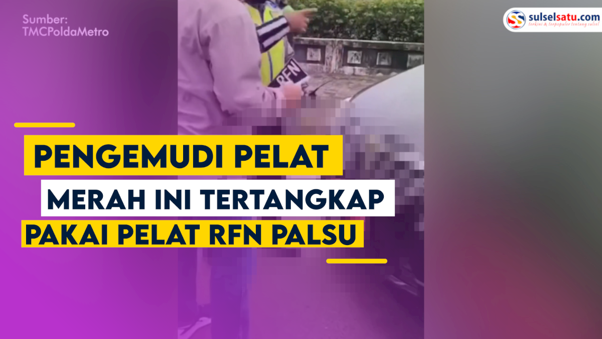 VIDEO: Viral, Pengemudi Pelat Merah Ini Tertangkap Pakai Pelat RFN Palsu
