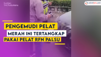 VIDEO: Viral, Pengemudi Pelat Merah Ini Tertangkap Pakai Pelat RFN Palsu