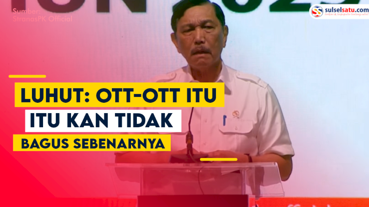 VIDEO: Hadiri Launching Stranas PK, Luhut: OTT-OTT itu kan Tidak Bagus Sebenarnya