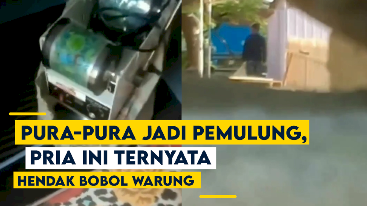 VIDEO: Pura-pura Jadi Pemulung, Pria Ini Ternyata Hendak Bobol Warung Kopi