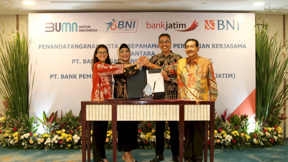 Support Ekonomi Digital di Jawa Timur, BNI dan Bank Jatim Bersinergi