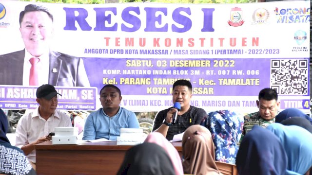 Reses Anggota DPRD Kota Makassar Ari Ashari (dokumen: istimewa)