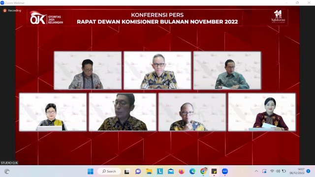Press conference OJK secara virtual (dokumen: istimewa)