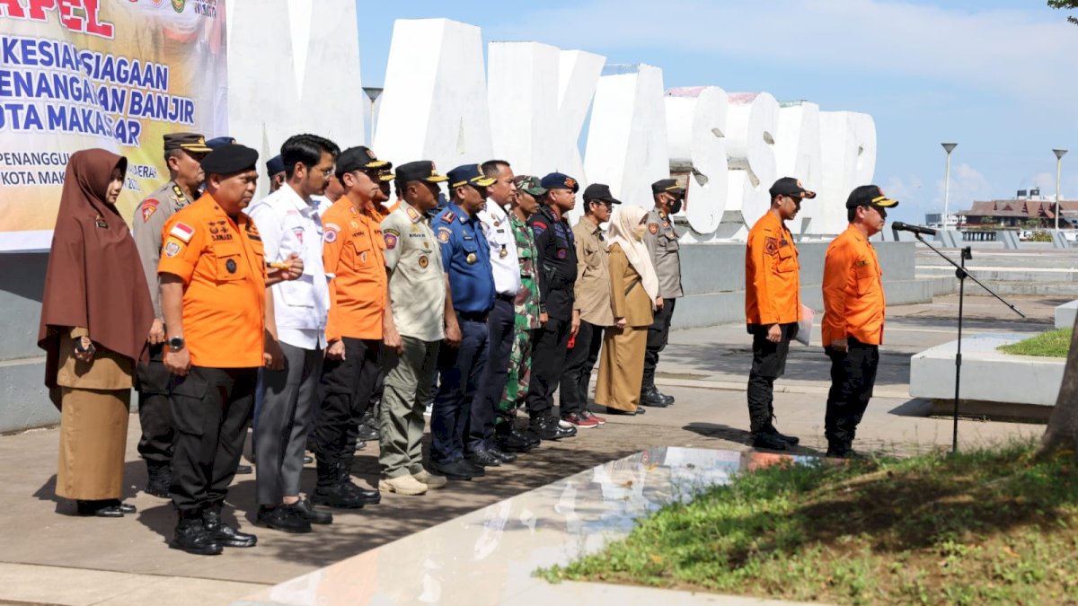 Sigap Hadapi Bencana, Sekda Kota Makassar Minta Sinergitas Personil