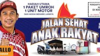 Jalan Sehat Anak Rakyat Berhadiah Umrah dan Motor, Daftar Segera