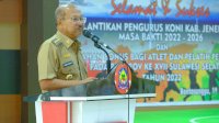 Bupati Iksan Hadiri Pelantikan Pengurus KONI Jeneponto, Ini Yang Disampaikan