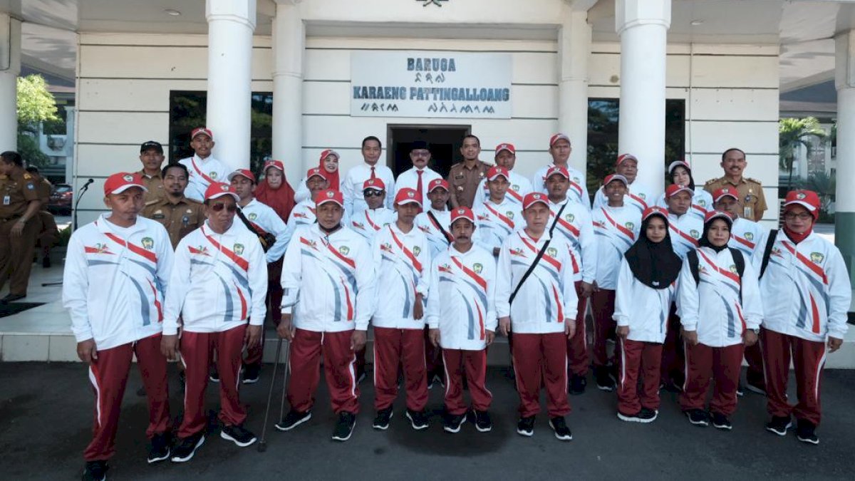 Wabup Gowa Lepas 30 Atlet Gowa Ikut Paralympic Peparda Provinsi Sulsel