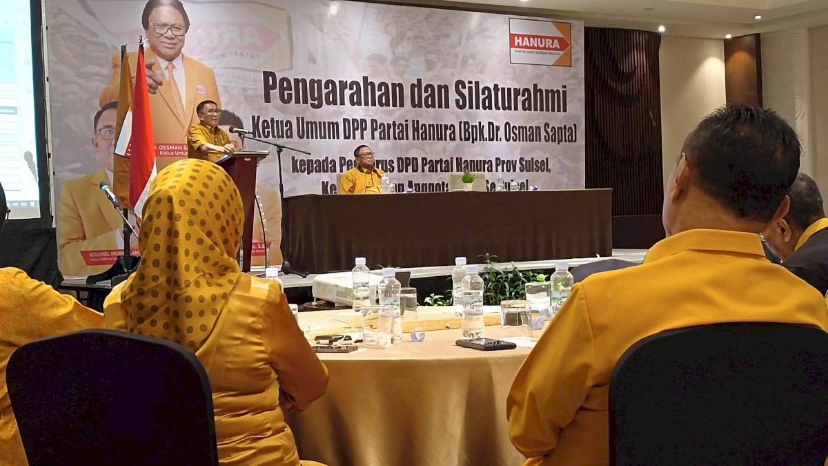 Semangati Kader Hanura Sulsel, OSO Yakinkan Lolos Verifikasi Faktual
