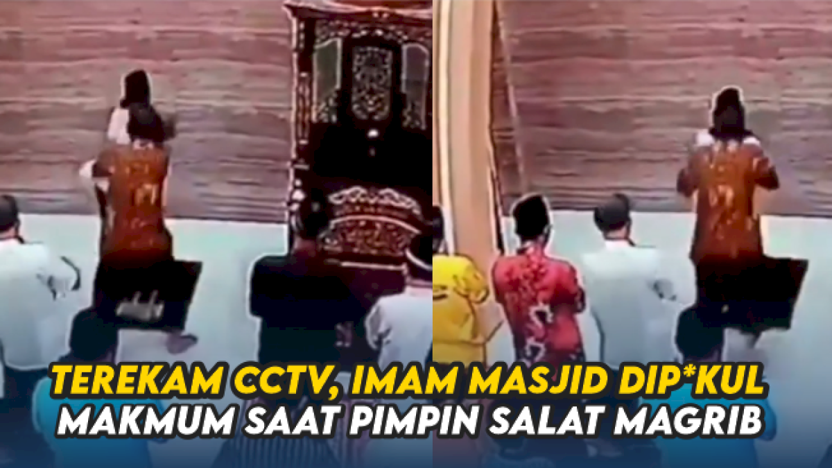 VIDEO: Terekam CCTV, Imam Masjid Dipukul Makmum saat Pimpin Salat Magrib