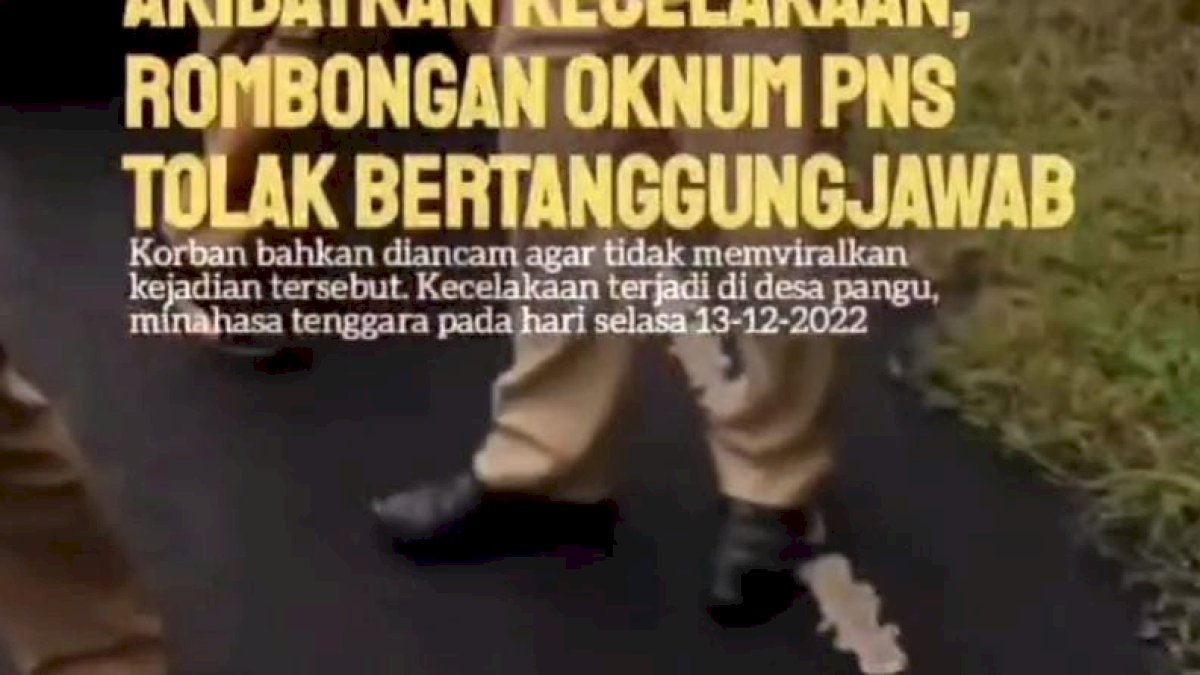 VIDEO: Terlibat Kecelakaan dengan Pengendara Motor, Rombongan PNS di Minahasa Tenggara Ogah Minta Maaf