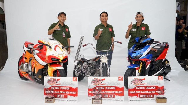 Modifikator asal Makassar yang jadi terbaik di final battle Honda Modif Contest 2022 (dokumen: istimewa).