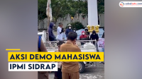VIDEO: Aksi Demo Mahasiswa IPMI Sidrap, Protes Kebijakan Hingga Minta Pembangunan Asrama