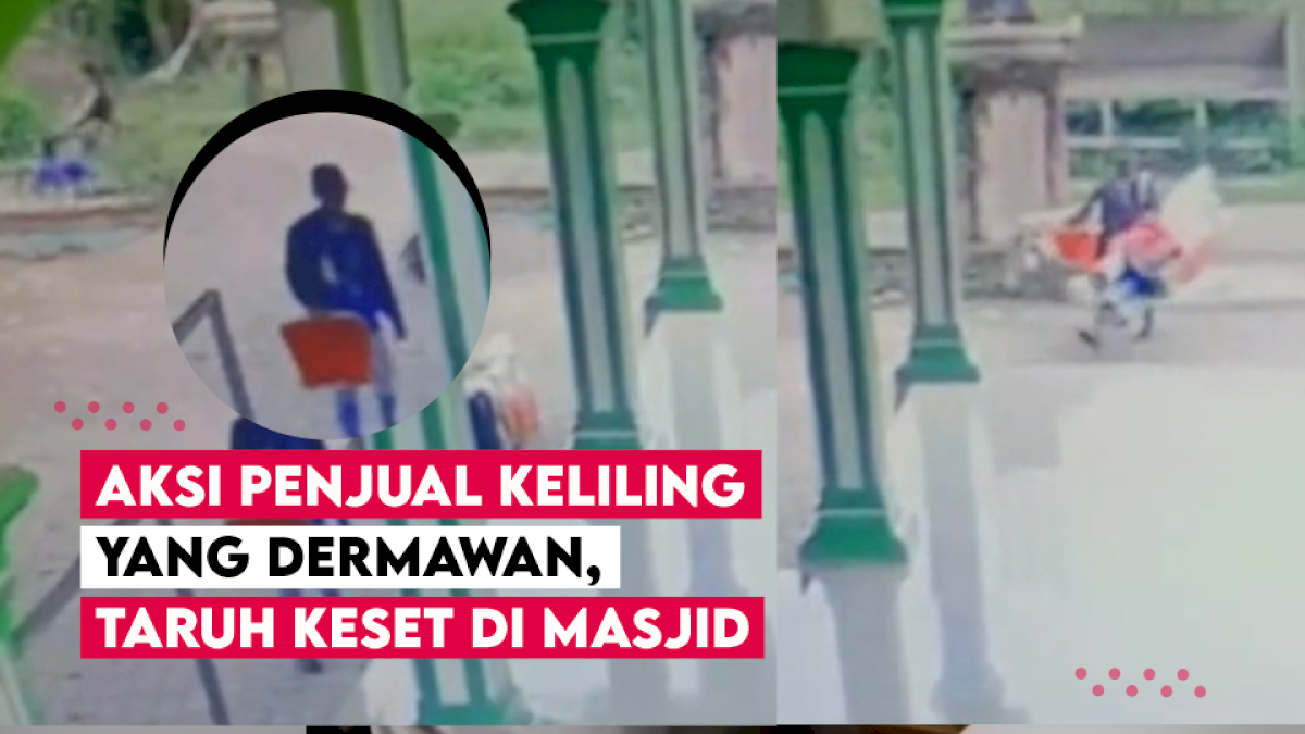 VIDEO:  Aksi Penjual Keliling yang Dermawan, Taruh Keset di Masjid