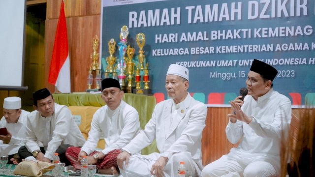 Bupati Barru Suardi Saleh hadir di acara zikir dan doa bersama Kemenag Barru (dokumen: istimewa)