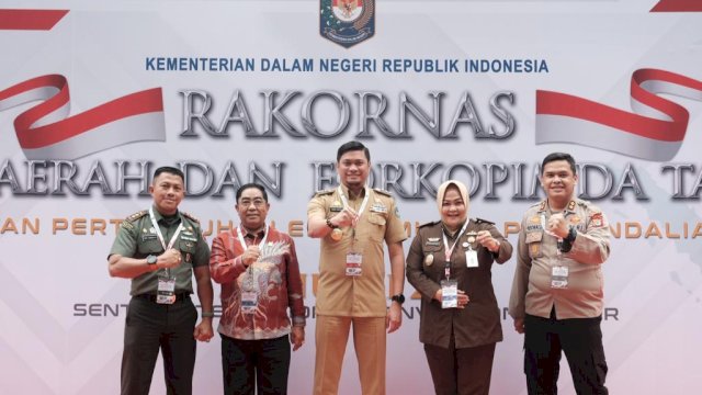 Bupati Gowa bersama jajaran ikut dalam Rapat Koordinasi Nasional (Rakornas) Kepala Daerah dan Forkopimda Tahun 2023 di Sentul International Convention Center, Bogor (dokumen: istimewa)