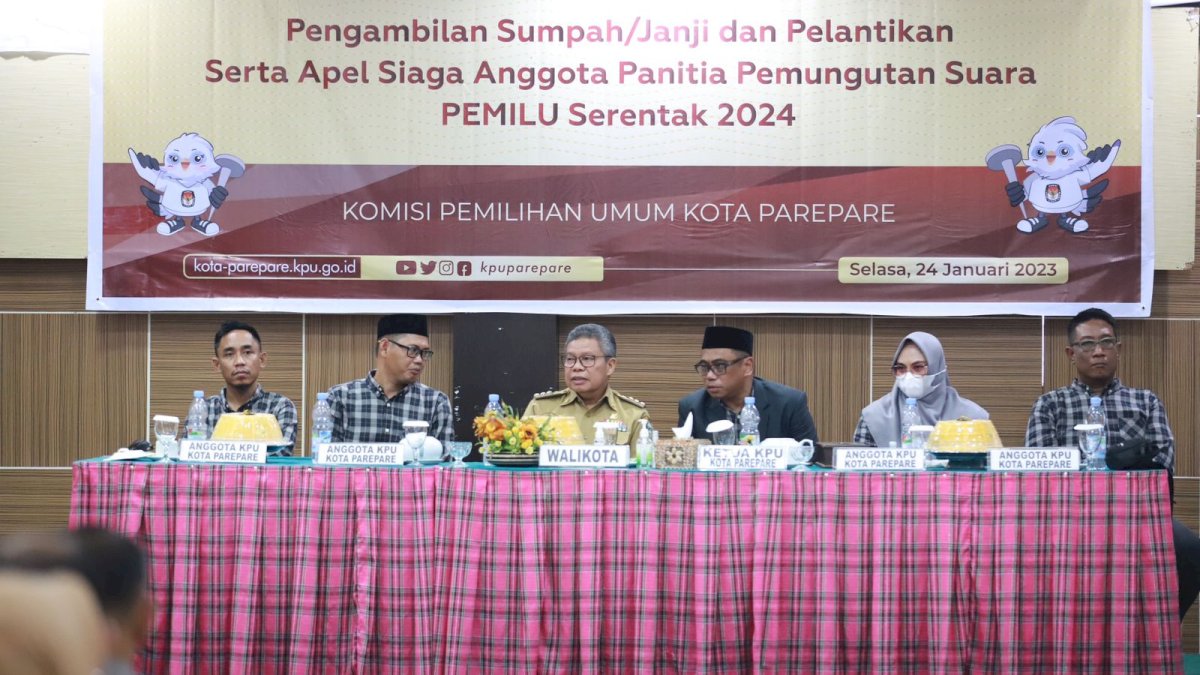 Wali Kota Parepare Hadiri Pelantikan Anggota PPS