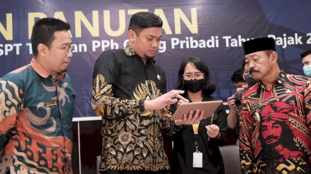 Bupati Gowa Adnan Purichta Ichsan saat hadir di Pekan Panutan Penyampaian SPT Tahunan PPh Orang Pribadi Tahun Pajak 2022 (dokumen: istimewa)