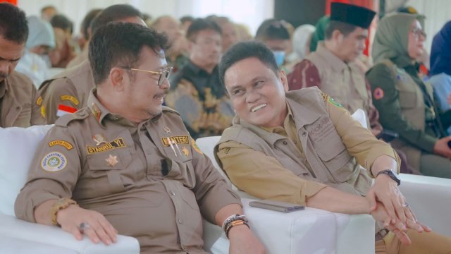 Bupati Barru Suardi Saleh bersama Menteri Pertanian Syahrul Yasin Limpo (dokumen: istimewa)