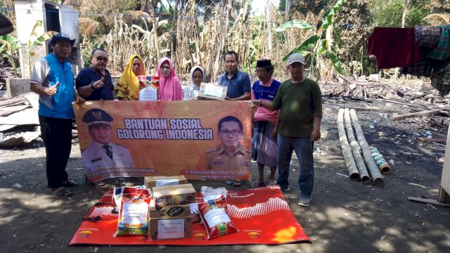 GOLORONG Indonesia Salurkan Bantuan Sosial ke Korban Kebakaran di Jeneponto (Dedi/Sulselsatu)
