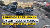 VIDEO: Pengendara Keluhkan Jalan Rusak di Maros, Jarak Tempuh Jadi Lama
