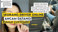 VIDEO: Viral, Seorang Driver Online Ancam Datangi Rumah Customer Jika Diberi Bintang Satu