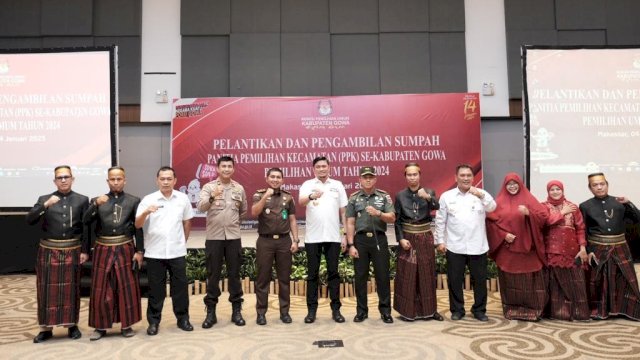 Bupati Gowa Adnan Purichta Ichsan yang hadir dalam pelantikan PPK Kabupaten Gowa di Four Point by Sheraton (dokumen: istimewa).