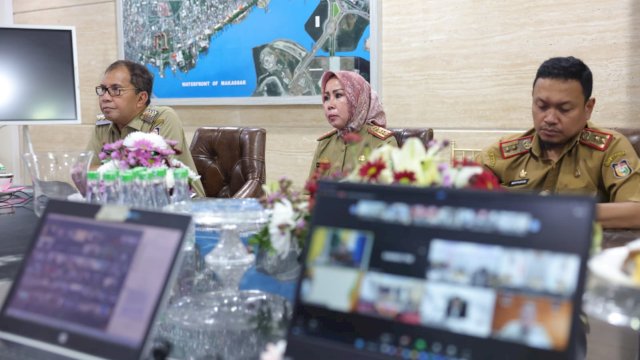 Rakornas pengendalian inflasi daerah secara virtual. (Foto: Ist)