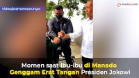 VIDEO: Momen saat Ibu-ibu di Manado Genggam Erat Tangan Presiden Jokowi