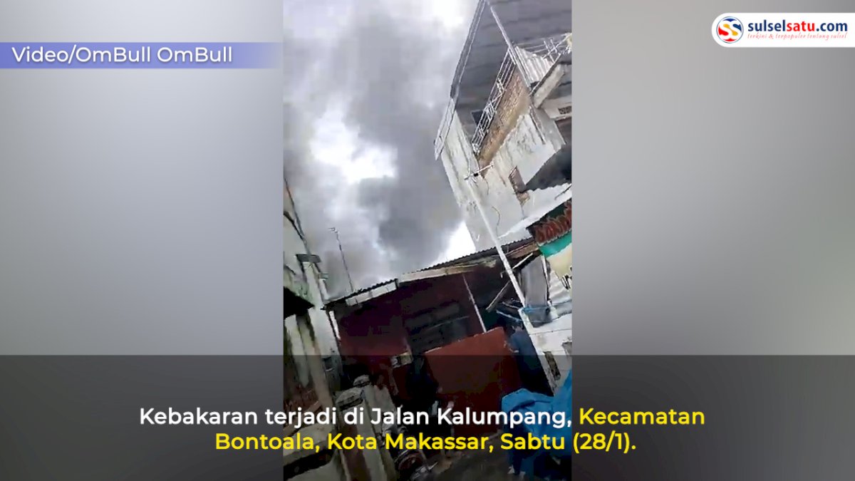 VIDEO: Kebakaran 2 Rumah di Kecamatan Bontoala Makassar