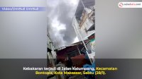 VIDEO: Kebakaran 2 Rumah di Kecamatan Bontoala Makassar