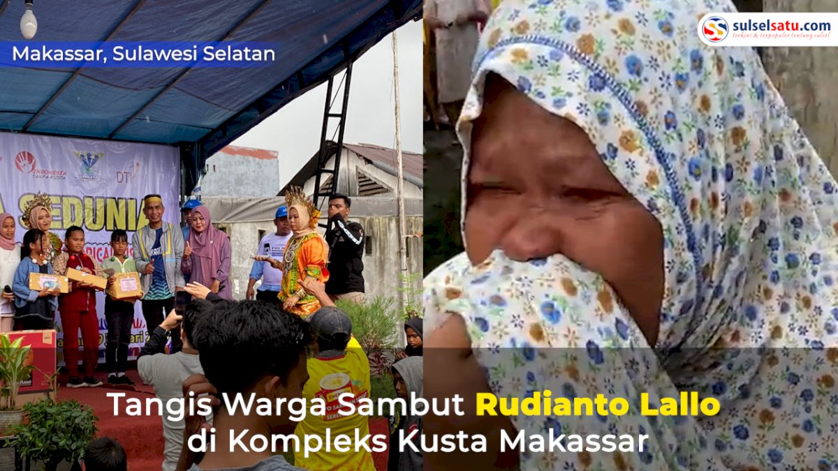 Tangis Warga Sambut Kehadiran Rudianto Lallo di Kompleks Kusta Makassar