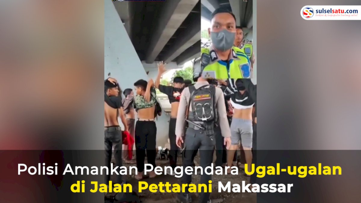 VIDEO: Polisi Amankan Pengendara Ugal-ugalan di Jalan Pettarani Makassar
