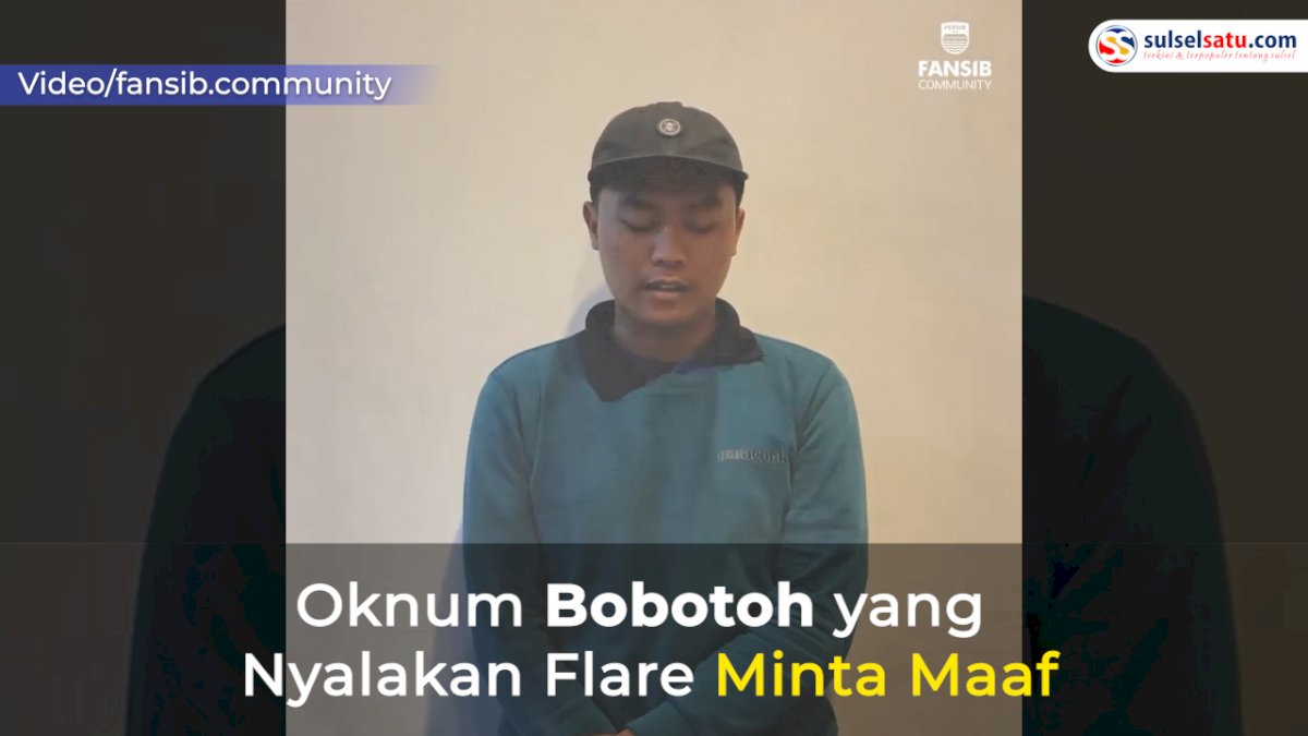 VIDEO: Persib Didenda Rp120 Juta, Oknum Bobotoh yang Nyalakan Flare Minta Maaf