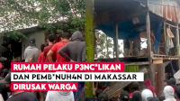 VIDEO: Rumah Pelaku Penculikan dan Pembunuhan di Makassar Dirusak Warga