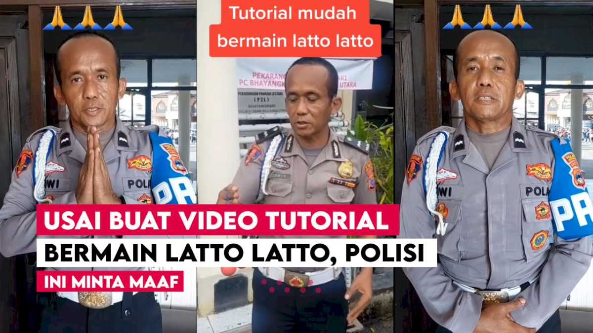 VIDEO: Usai Buat Video Tutorial Bermain Latto-latto, Polisi Ini Minta Maaf