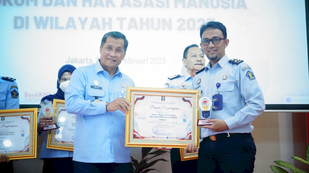 IPK-IKM Kanwil Kemenkumham Sulsel Terbaik Pertama se-Indonesia
