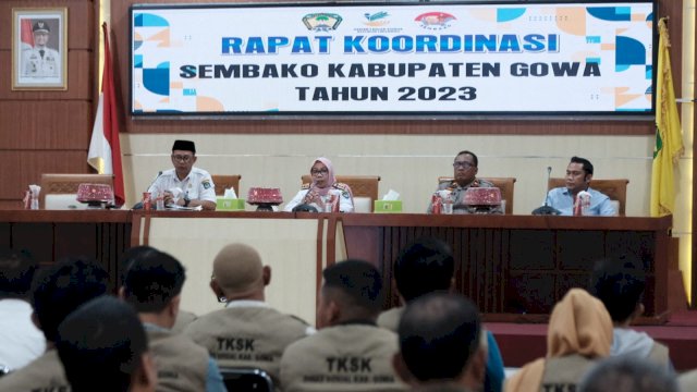 Rapat koordinasi sembako Kabupaten Gowa (dokumen: istimewa)