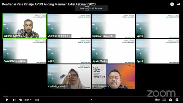 Laporan kinerja APBN Sulsel DJPb Sulsel (dokumen: istimewa)