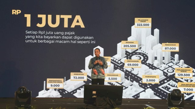  Kanwil DJP Sulselbartra Arridel Mindra di acara gala dinner bersama wajib pajak (dokumen: istimwa)