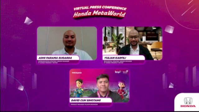 Press conference virtual Honda MetaWorld (Sri Wahyu Diastuti / Sulselsatu.com)