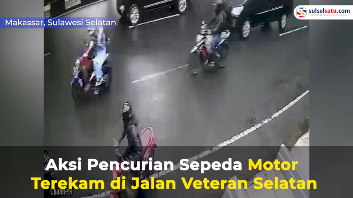 VIDEO: Aksi Pencurian Sepeda Motor Terekam di Jalan Veteran Selatan