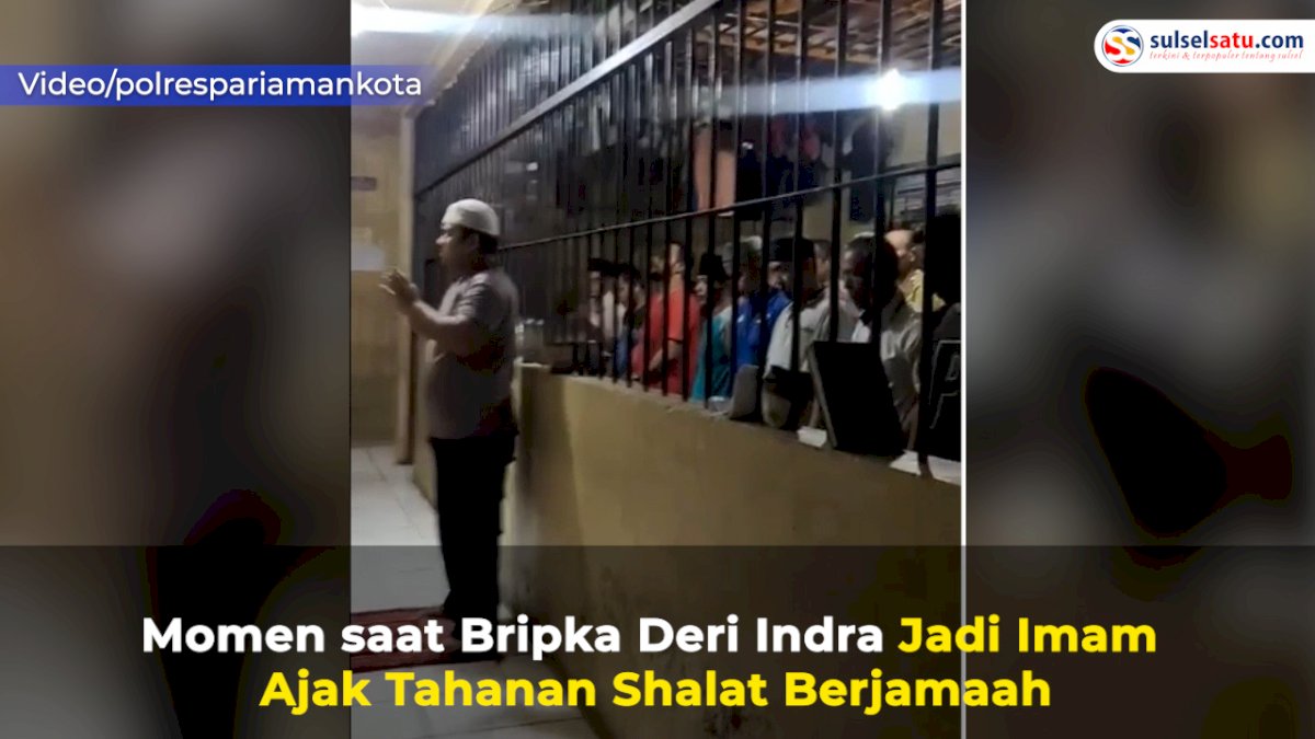 VIDEO: Viral, Momen saat Bripka Deri Indra Jadi Imam Ajak Tahanan Shalat Berjamaah