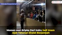 VIDEO: Viral, Momen saat Bripka Deri Indra Jadi Imam Ajak Tahanan Shalat Berjamaah