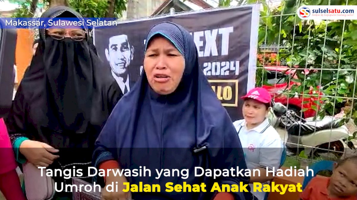 VIDEO: Tangis Darwasih yang Dapatkan Hadiah Umroh di Jalan Sehat Anak Rakyat