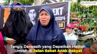 VIDEO: Tangis Darwasih yang Dapatkan Hadiah Umroh di Jalan Sehat Anak Rakyat