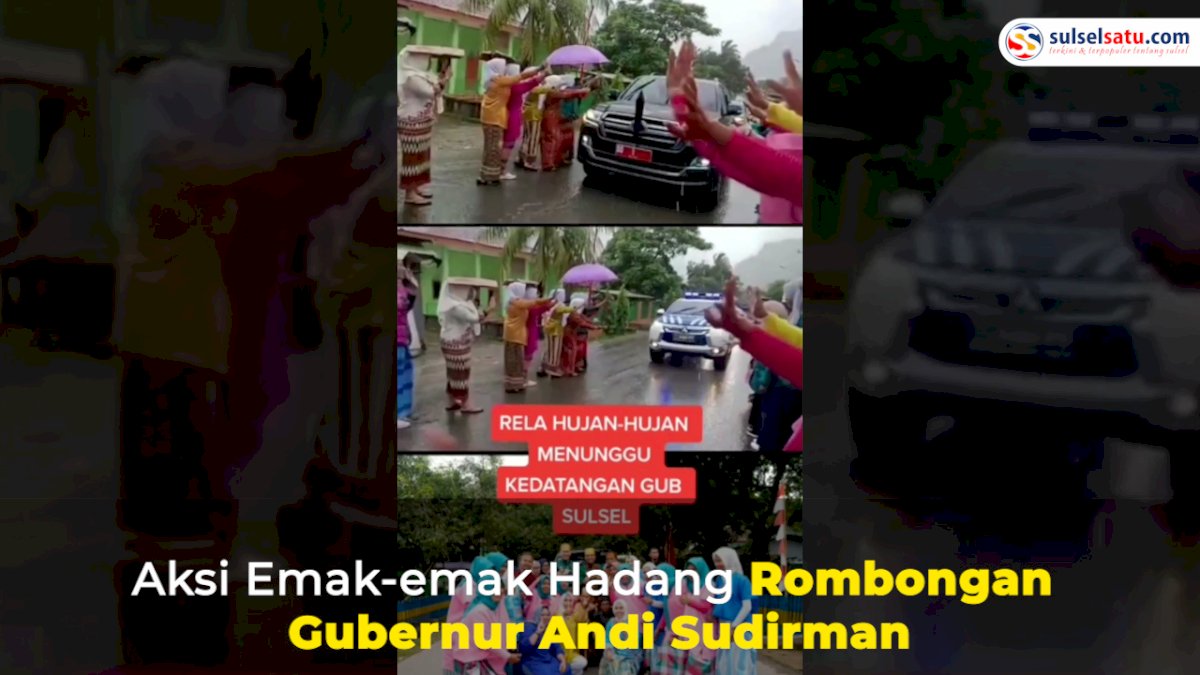 VIDEO:  Aksi Emak-emak Hadang Rombongan Gubernur Andi Sudirman