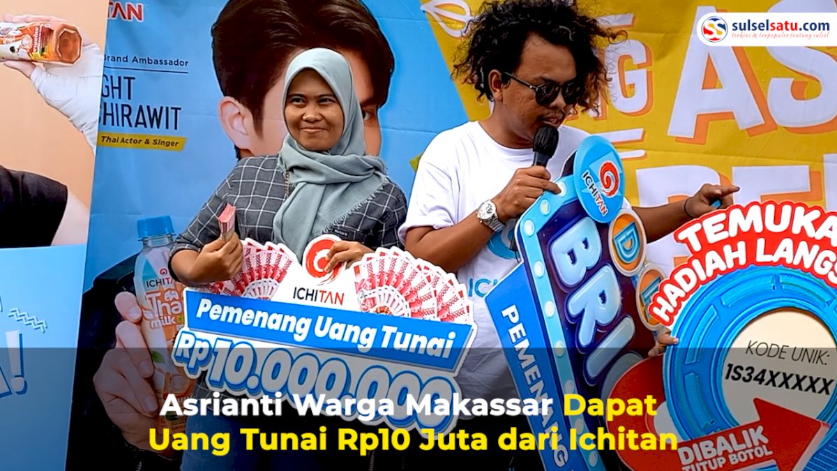 VIDEO: Asrianti Warga Makassar Dapat Uang Tunai Rp10 Juta dari Ichitan